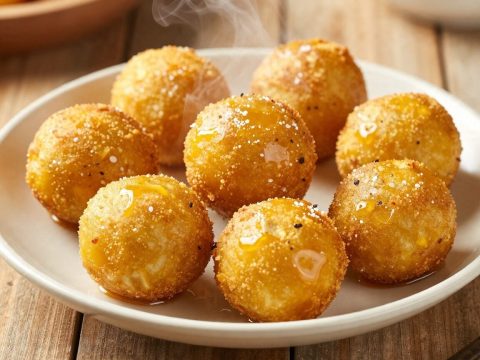 Photo culinaire de acras de giraumon et malanga, cuisine guadeloupéenne