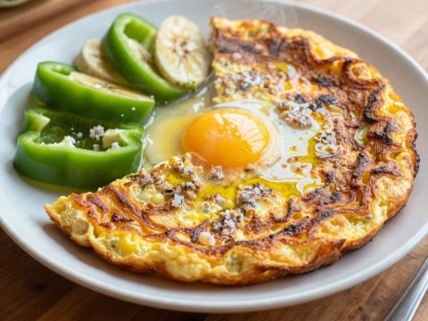 Photo culinaire de frittata créole, cuisine guadeloupéenne