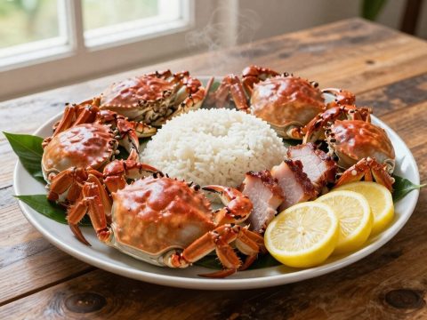 Photo culinaire de matété de crabes, cuisine guadeloupéenne