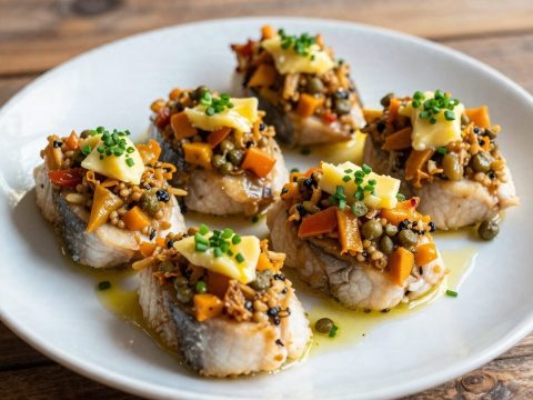 Photo culinaire de poisson farci et ses christophines, cuisine guadeloupéenne